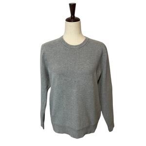 Zara Crew Neck Knitted Long Sleeve Pullover Sweater Women’s Gray Size L